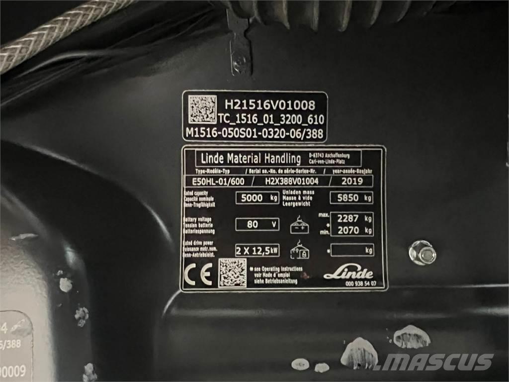 Linde E 50HL-01 Electric Forklifts