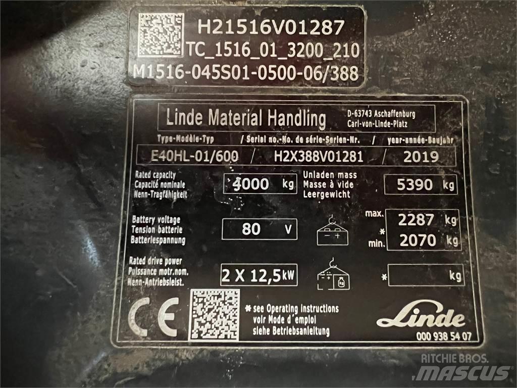Linde E 40/600 HL Electric Forklifts
