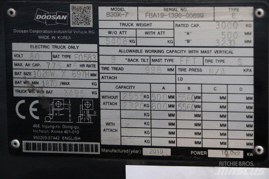 Doosan B30X-7 Electric Forklifts