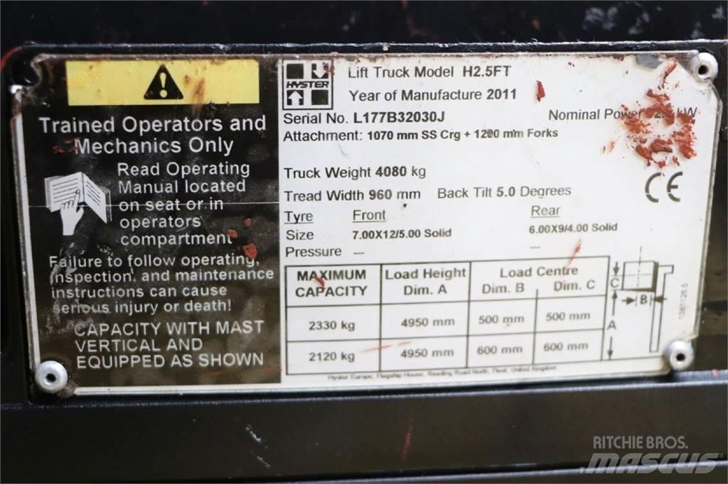Hyster H2.5FT LPG trucks