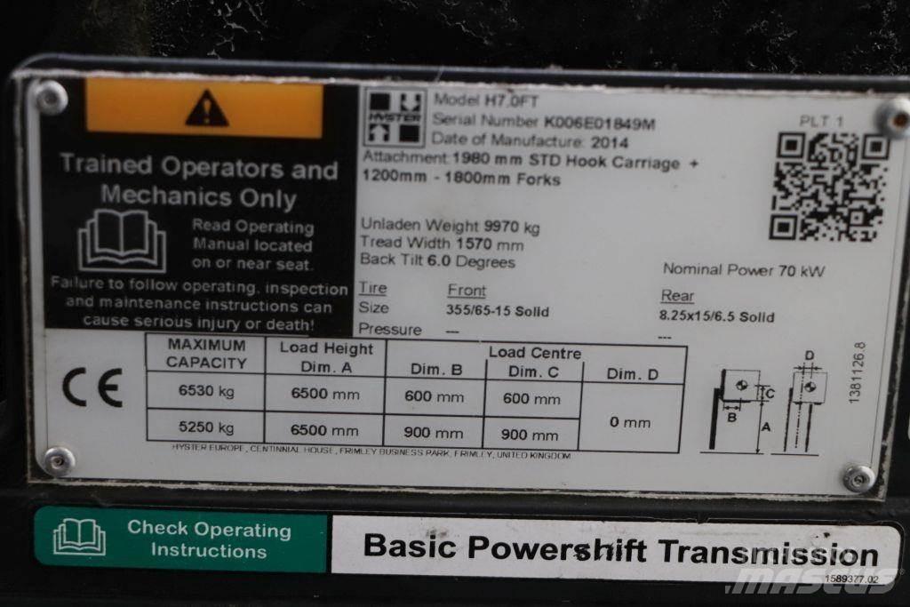 Hyster H7.0FT Diesel Forklifts