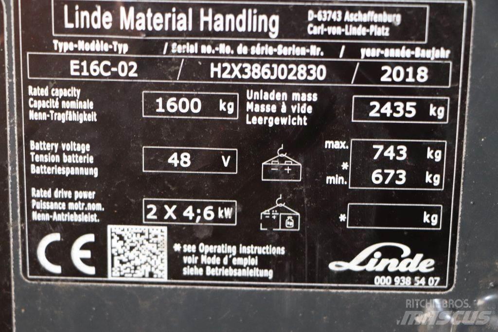 Linde E16C-02 Electric Forklifts
