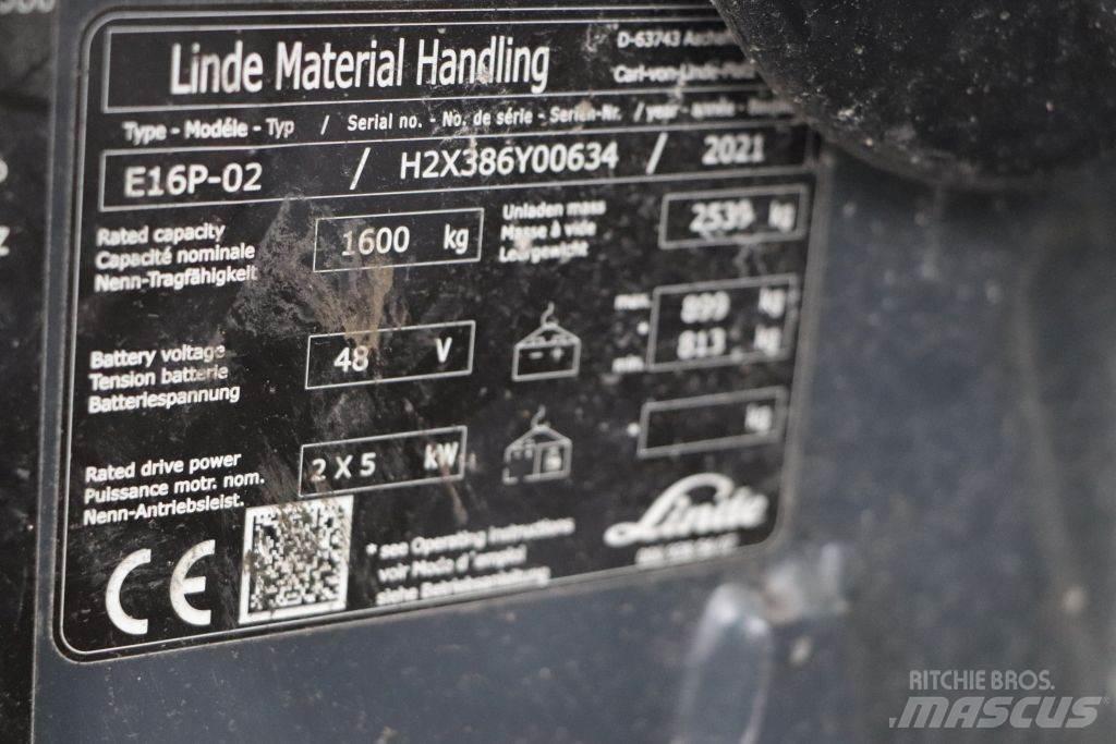 Linde E16P-02 Electric Forklifts