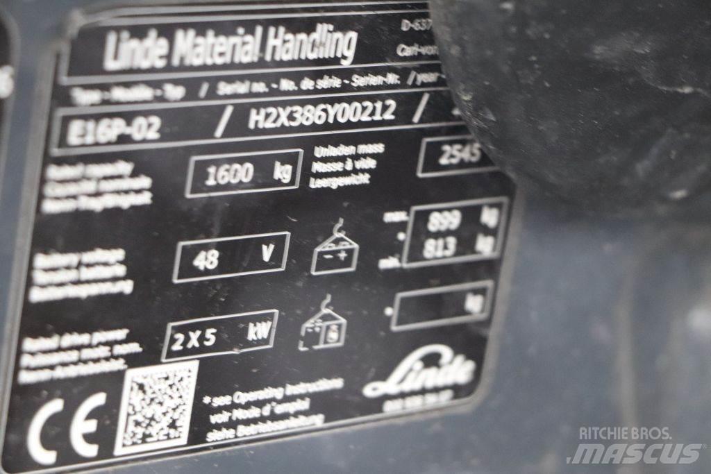 Linde E16P-02 Electric Forklifts