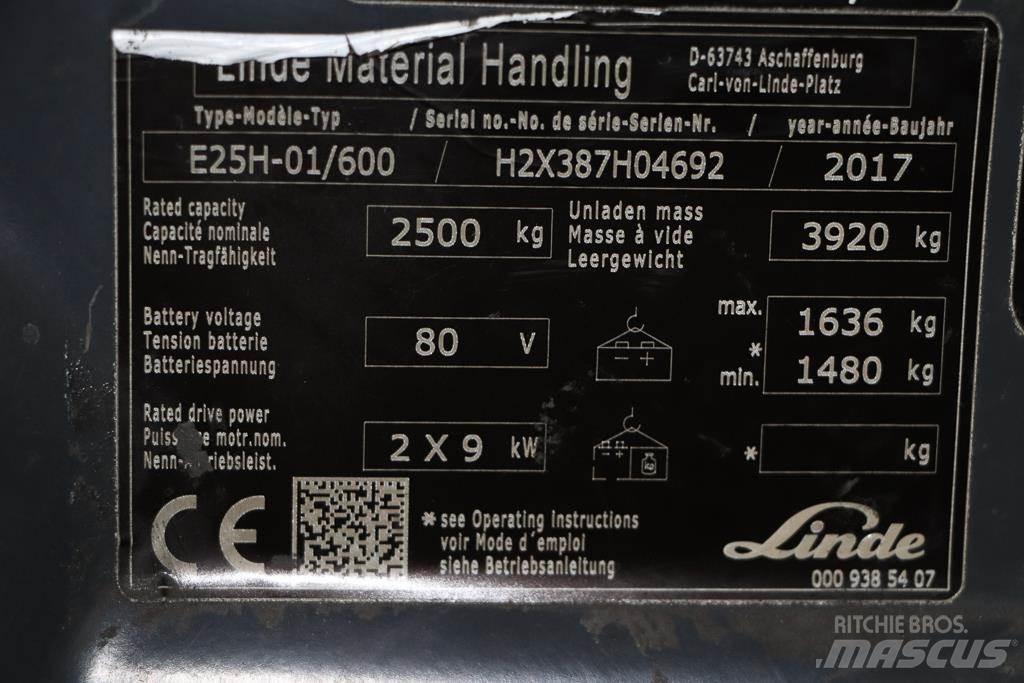 Linde E25H-01/600 Electric Forklifts