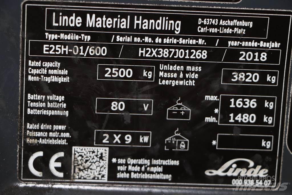 Linde E25H-01/600 Electric Forklifts