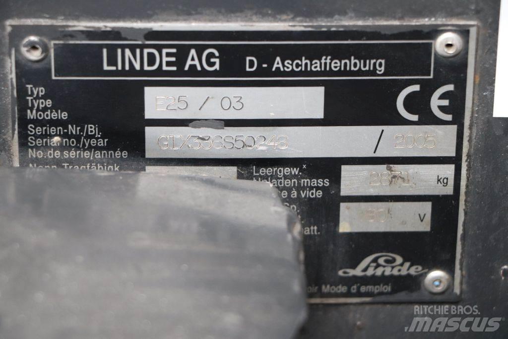 Linde E25S/03 Electric Forklifts