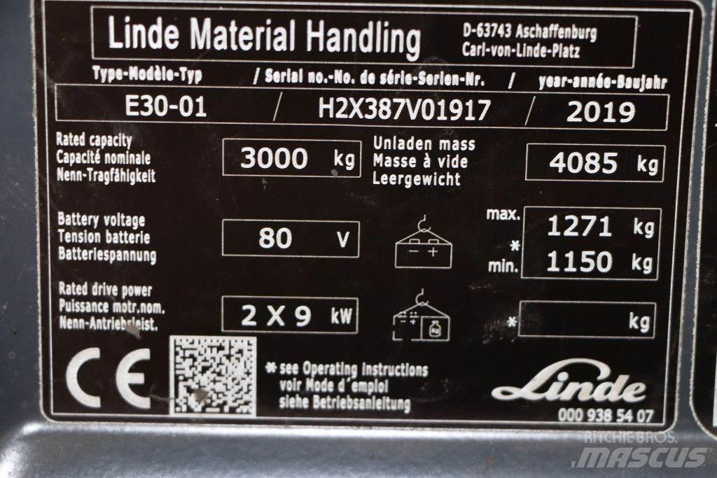 Linde E30-01 Electric Forklifts