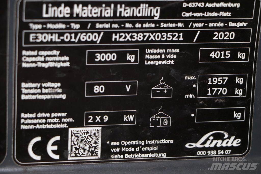 Linde E30HL-01/600 Electric Forklifts