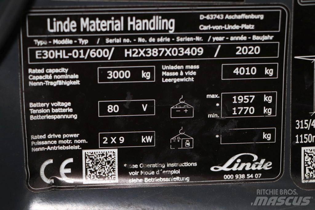 Linde E30HL-01/600 Electric Forklifts
