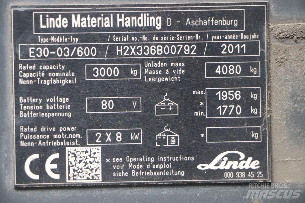Linde E30S-03/600 Electric Forklifts