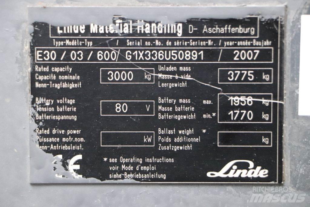 Linde E30S-03/600 Electric Forklifts