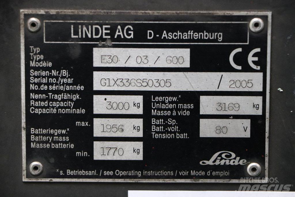 Linde E30S-03/600 Electric Forklifts