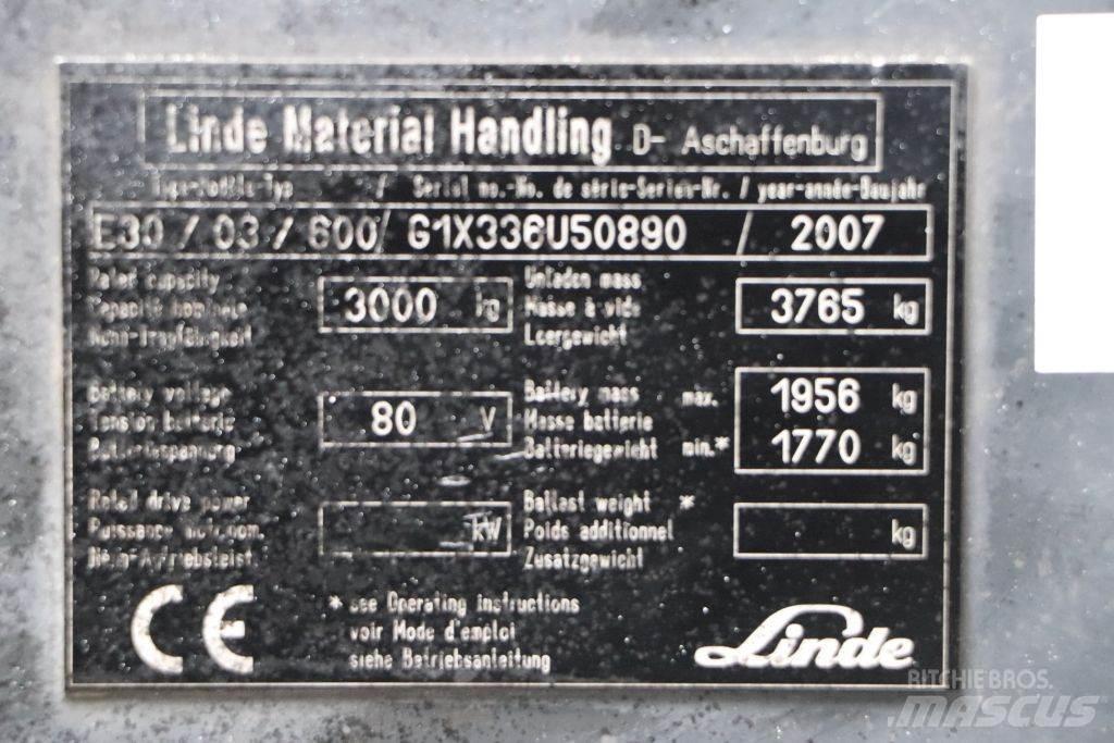Linde E30S-03/600 Electric Forklifts