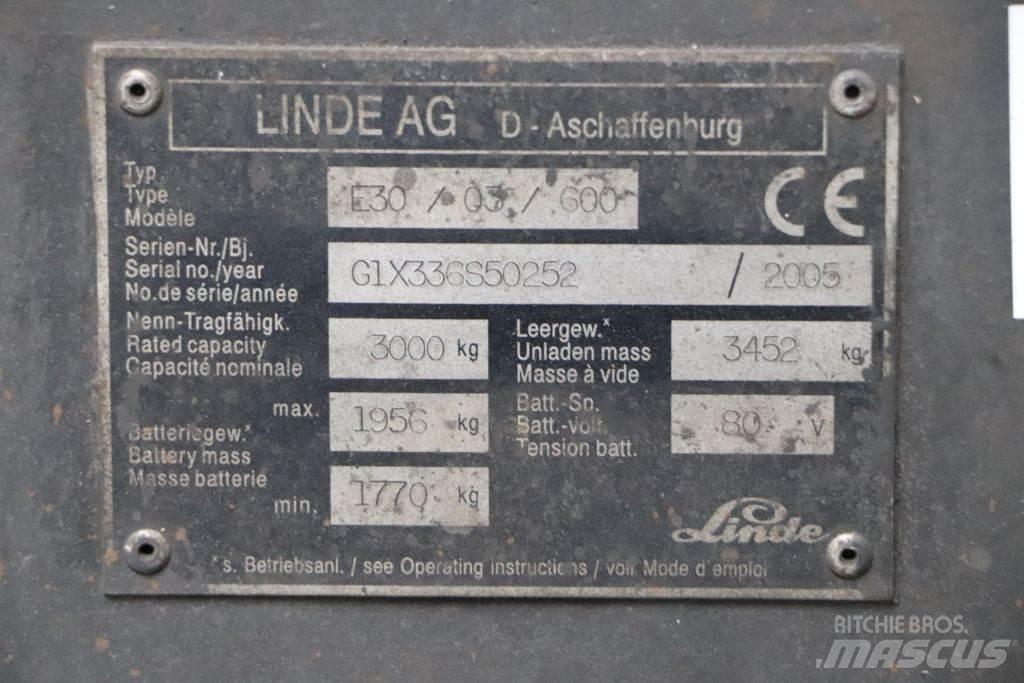 Linde E30S-03/600 Electric Forklifts