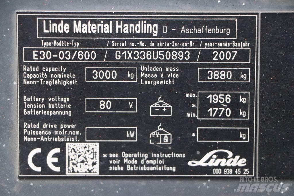 Linde E30S-03/600 Electric Forklifts