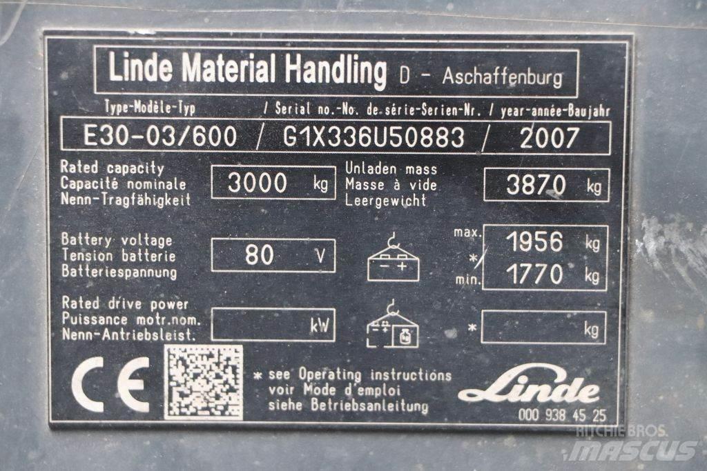 Linde E30S-03/600 Electric Forklifts