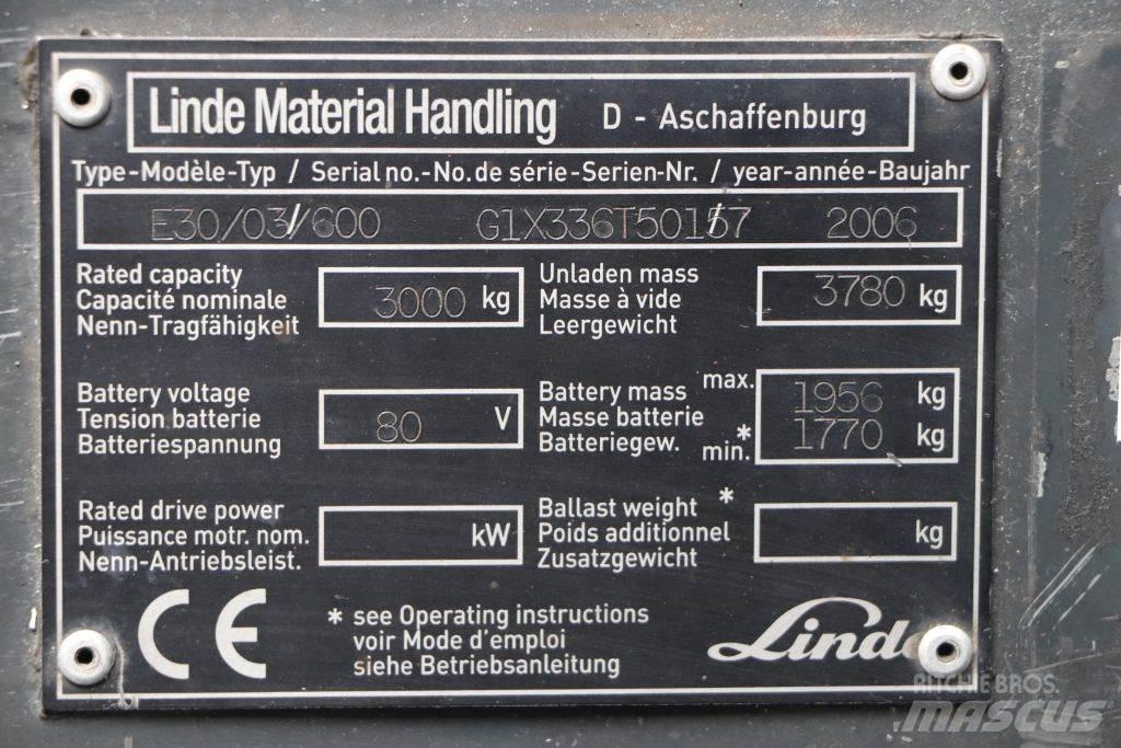 Linde E30S-03/600 Electric Forklifts