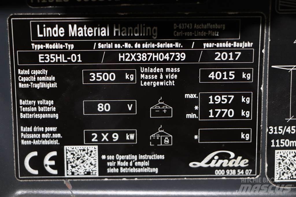 Linde E35HL-01 Electric Forklifts