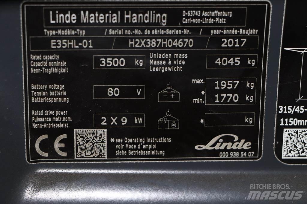 Linde E35HL-01 Electric Forklifts