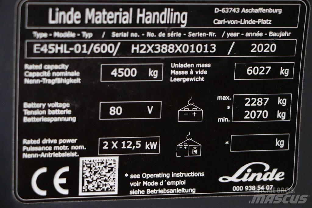Linde E45HL-01/600 Electric Forklifts
