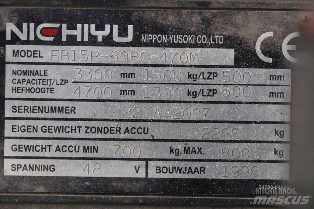Nichiyu FB15P-60BC Electric Forklifts