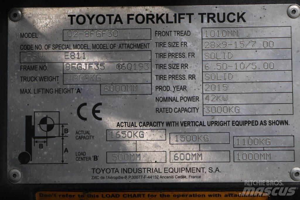 Toyota 02-8FGF30 LPG trucks