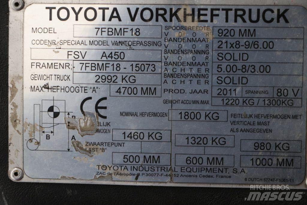 Toyota 7FBMF18 Electric Forklifts