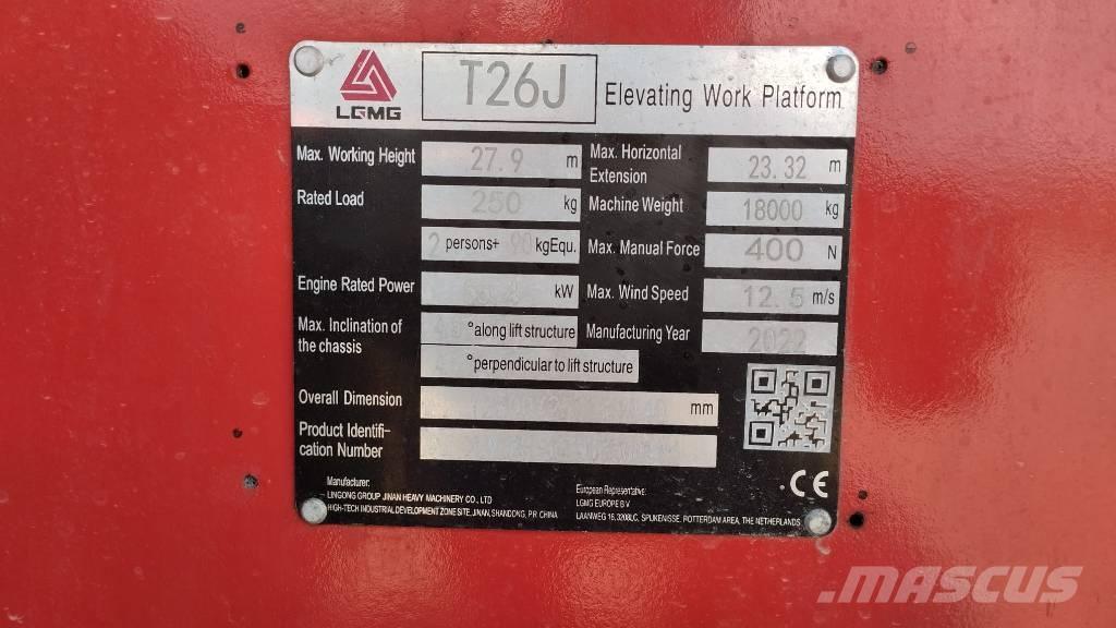 LGMG T 26 J Telescopic boom lifts