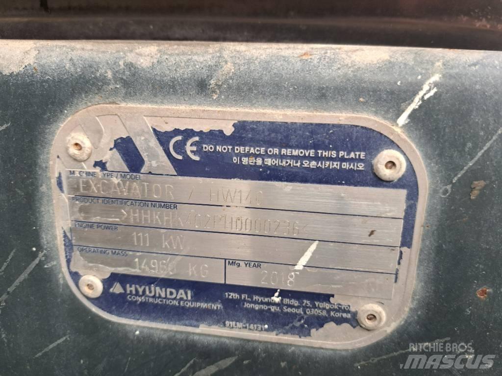 Hyundai HW140 Wheeled Excavators
