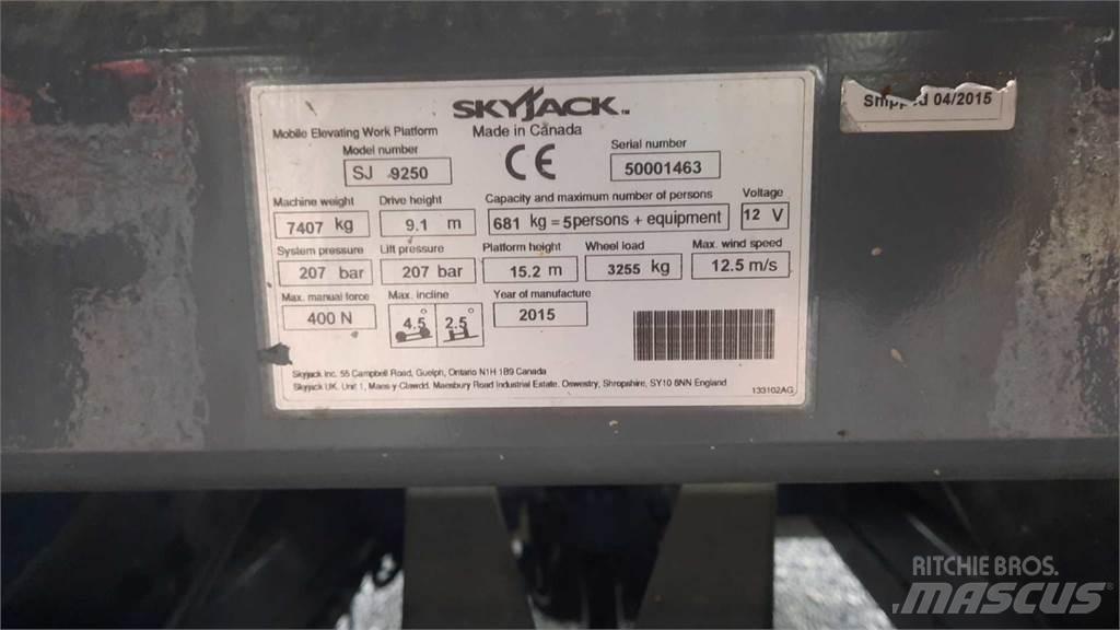 SkyJack 9250RT Scissor Lifts