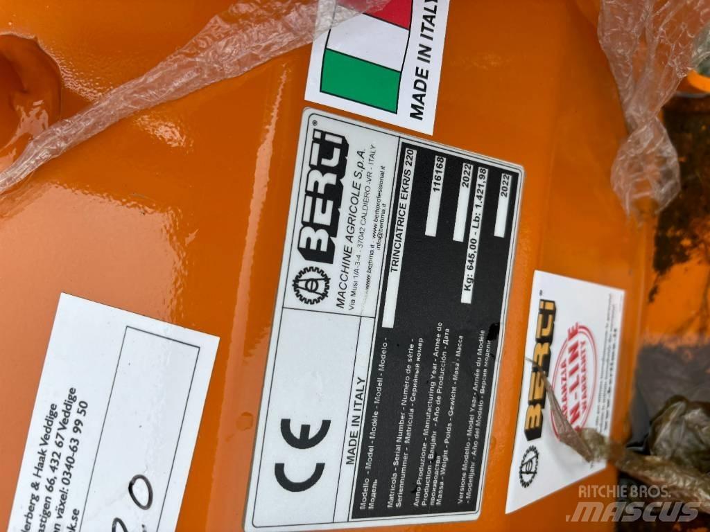 Berti EKR-S 220 Pasture Mowers And Toppers