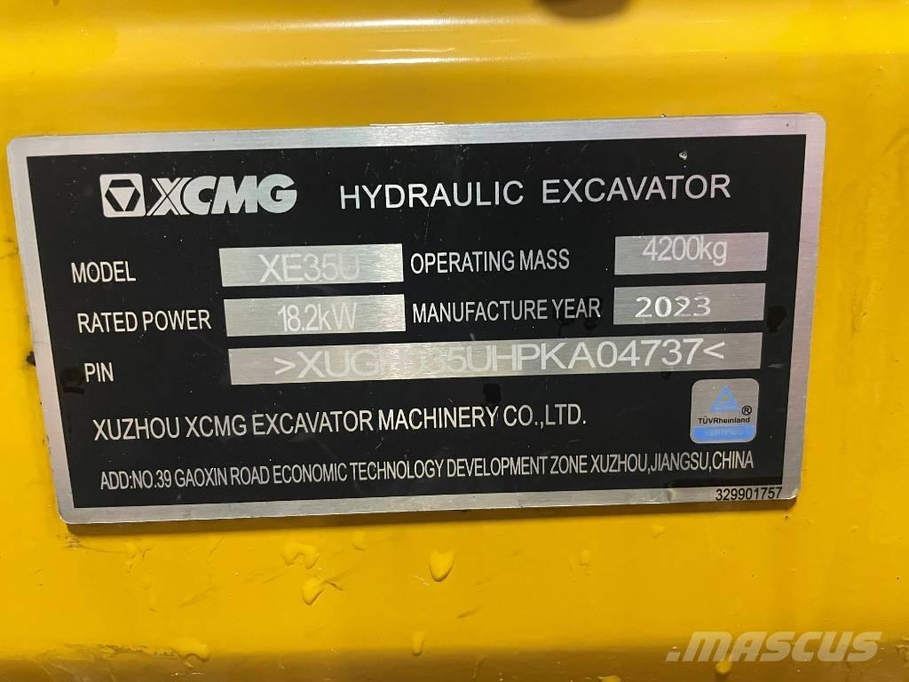 XCMG XE 35 U Mini Excavators <7t (Mini Diggers)