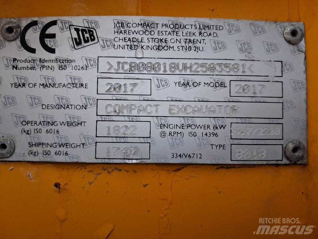 JCB 8018 CTS Mini Excavators <7t (Mini Diggers)