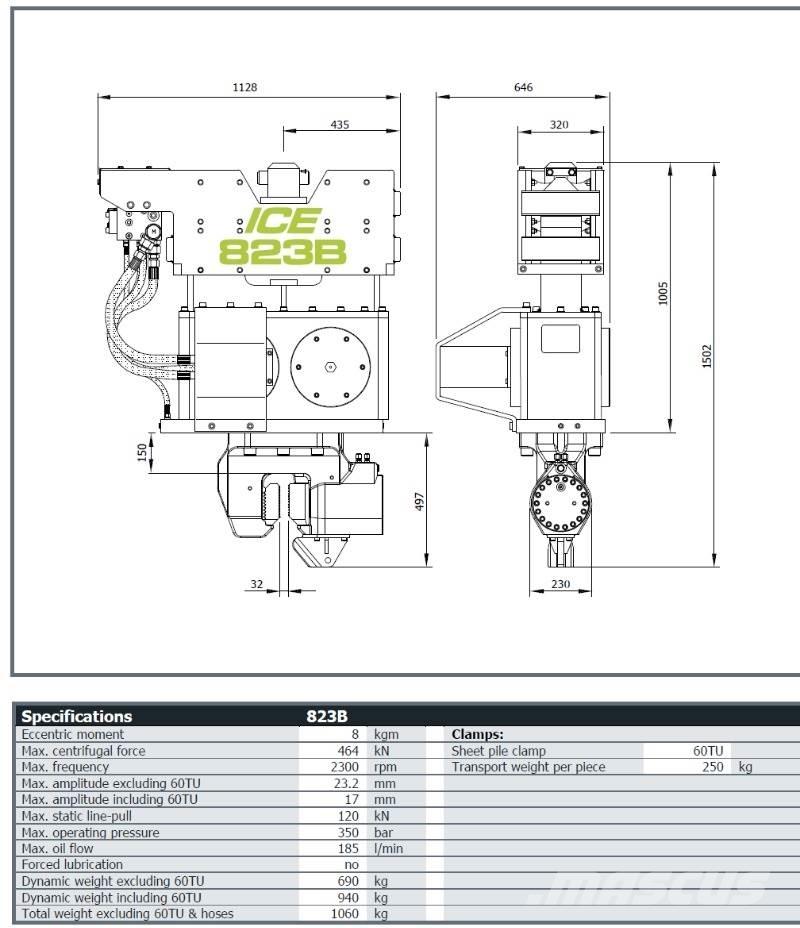  ICE 823B Drilling equipment accessories and spare parts