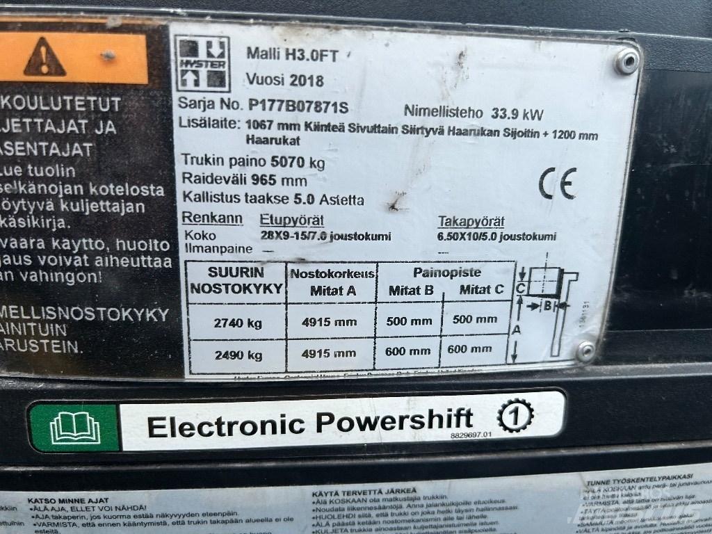 Hyster H 3.00 FT Diesel Forklifts