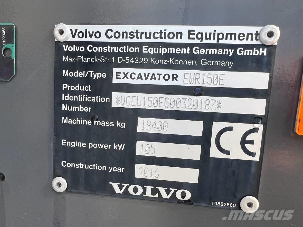 Volvo EWR 150 E Wheeled Excavators