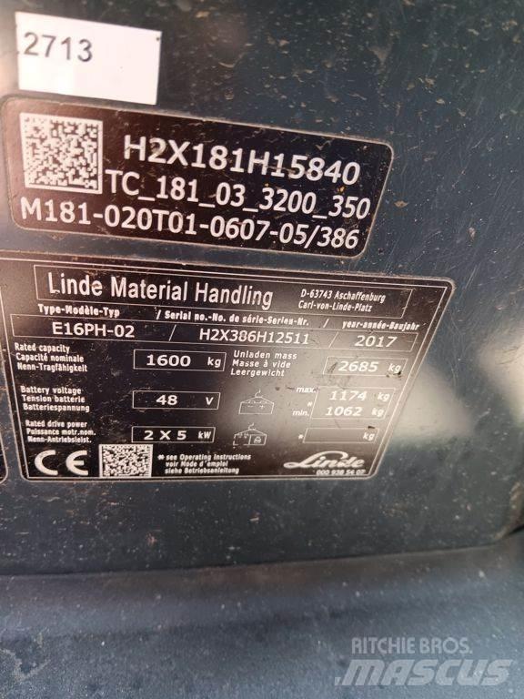 Linde E16PH Electric Forklifts