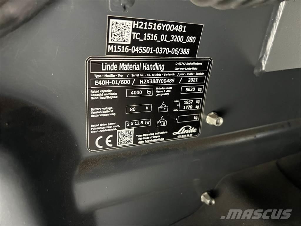 Linde E 40H-01 / 600 Electric Forklifts