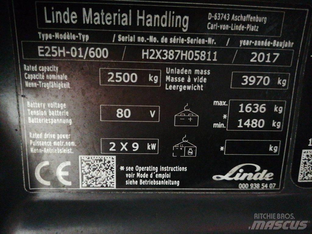 Linde E25H-01/600 Electric Forklifts
