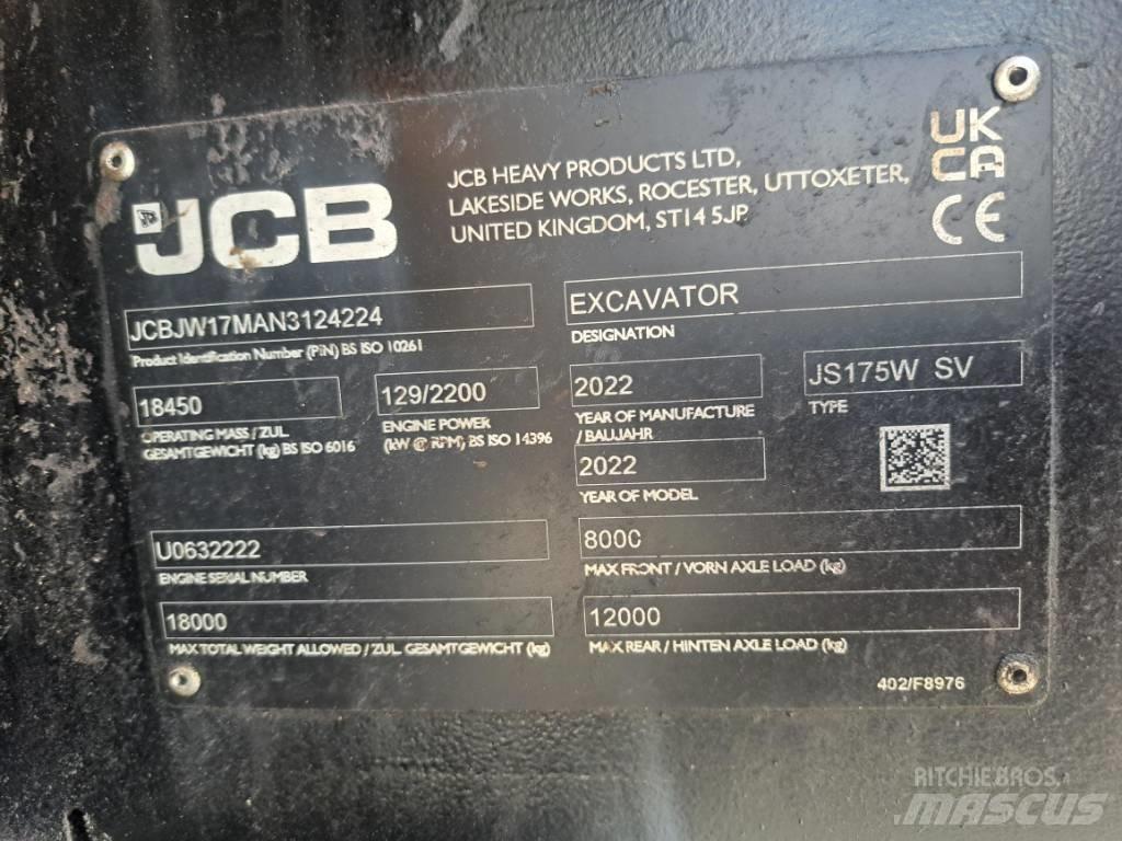JCB JS 175 W Wheeled Excavators