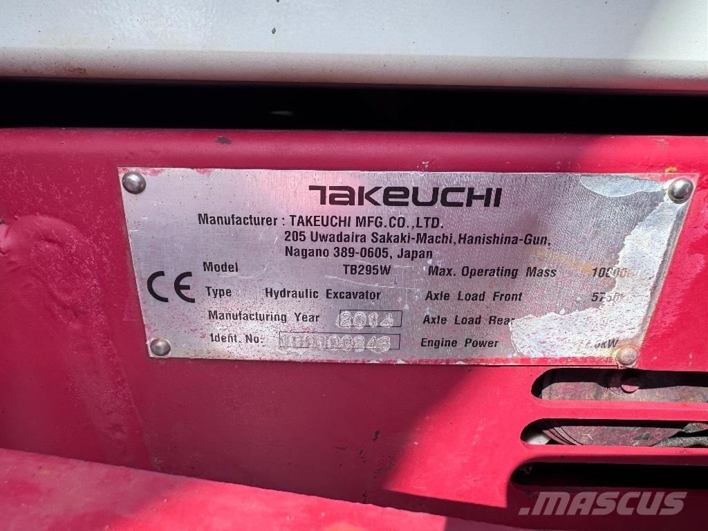 Takeuchi TB 295 W Wheeled Excavators