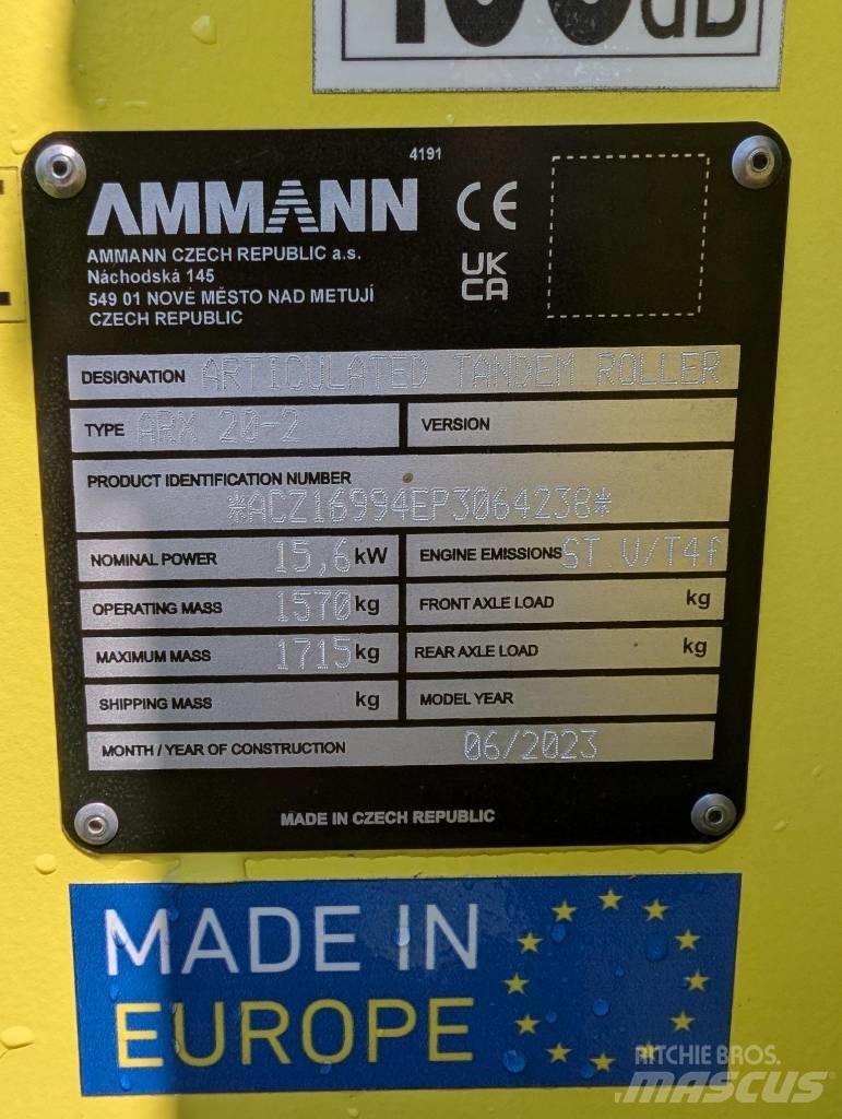 Ammann ARX20-2 Twin drum rollers