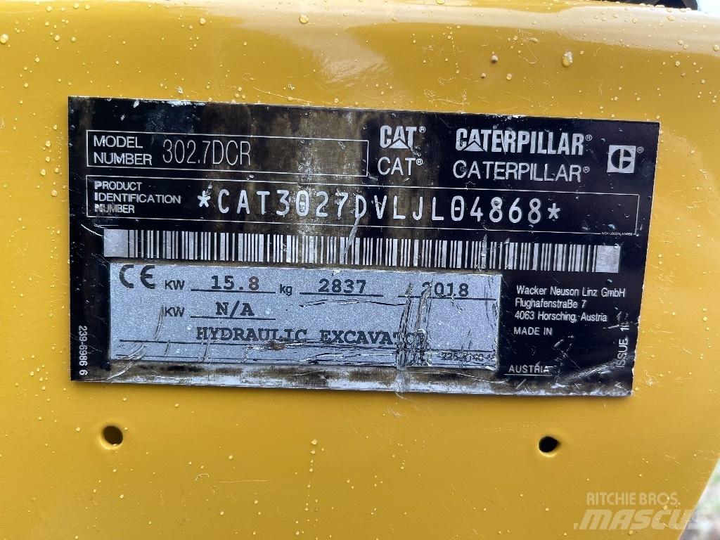 CAT 302.7D CR Mini Excavators <7t (Mini Diggers)