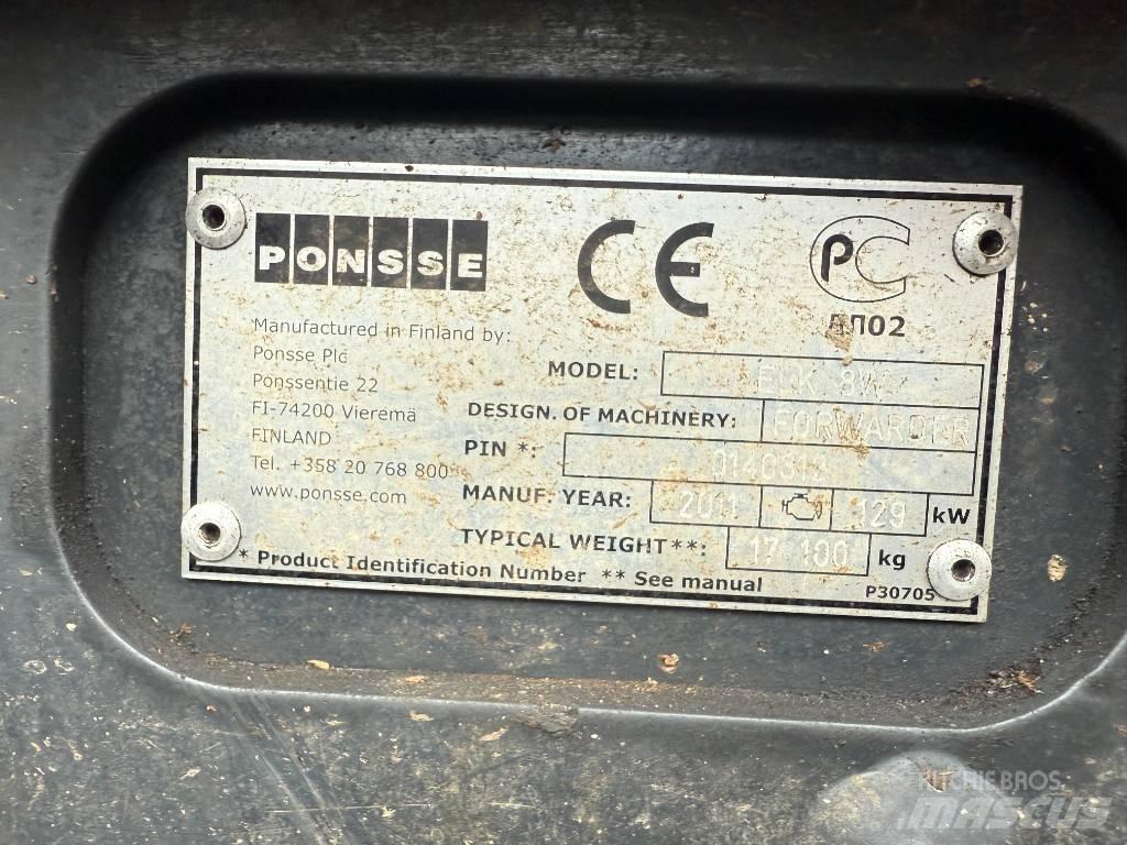 Ponsse ELK 8W Forwarders