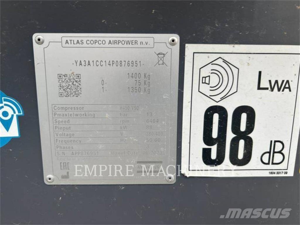 Atlas Copco H450 Compressors