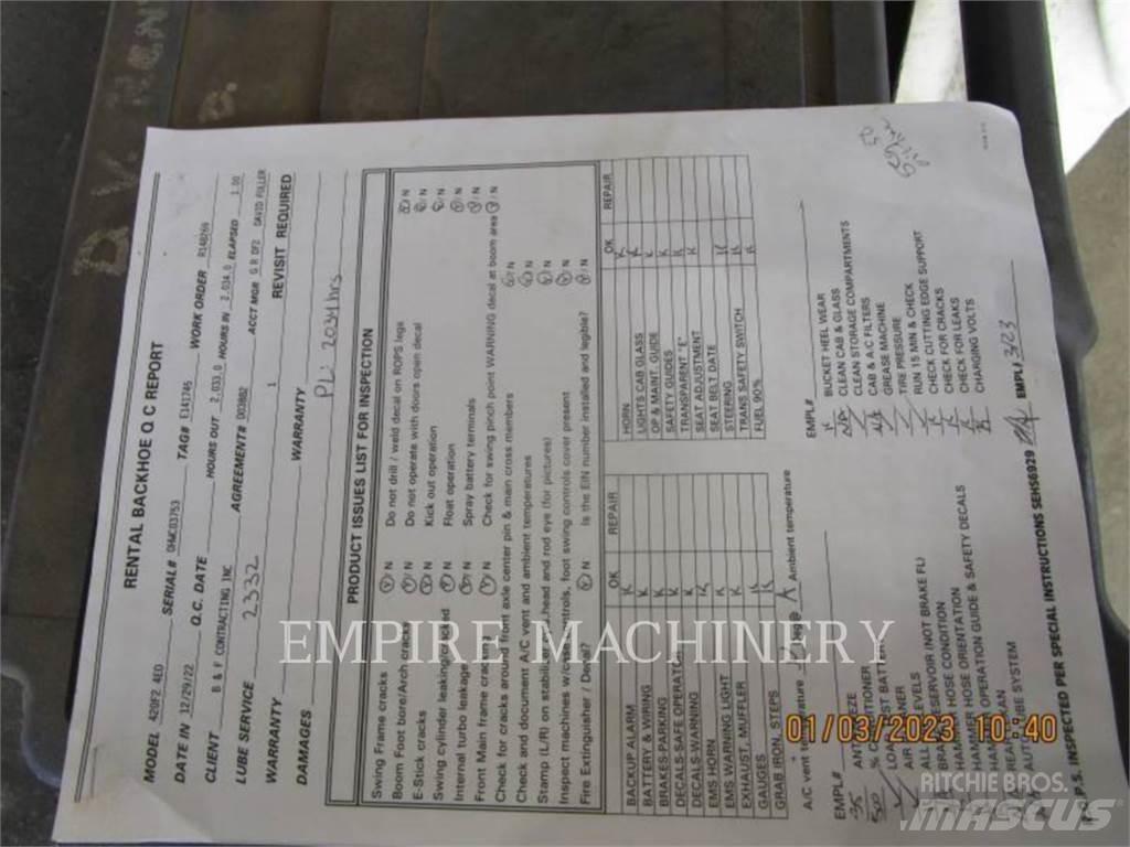 CAT 420F2 4EO Backhoe Loaders