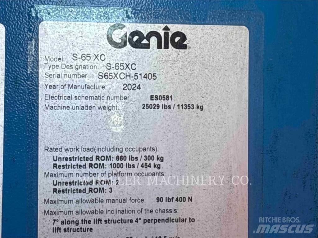 Genie S65XC Articulated boom lifts