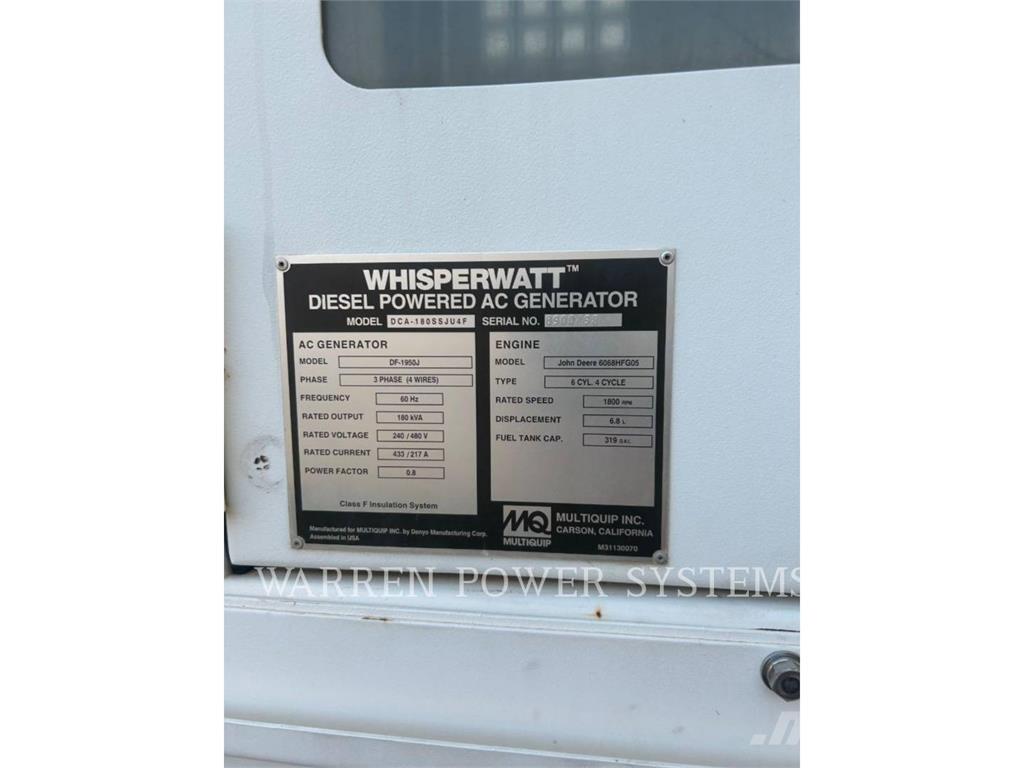 MultiQuip MQ180 T4F Other Generators