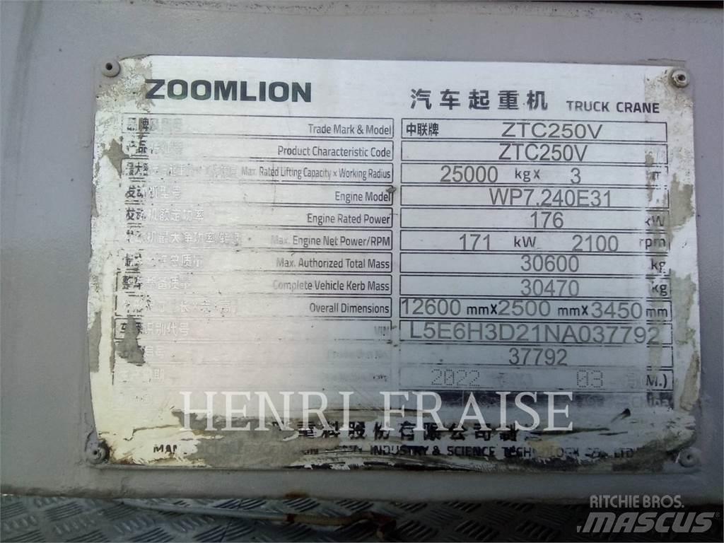 Zoomlion ZTC250V31 Mobile and all terrain cranes